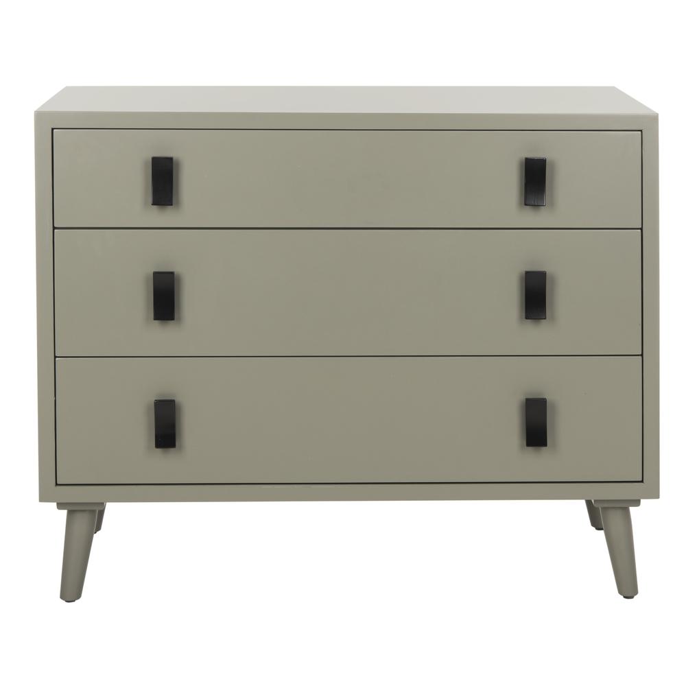 Blaize 3 Drawer Chest, Dark Grey/Black. Picture 1