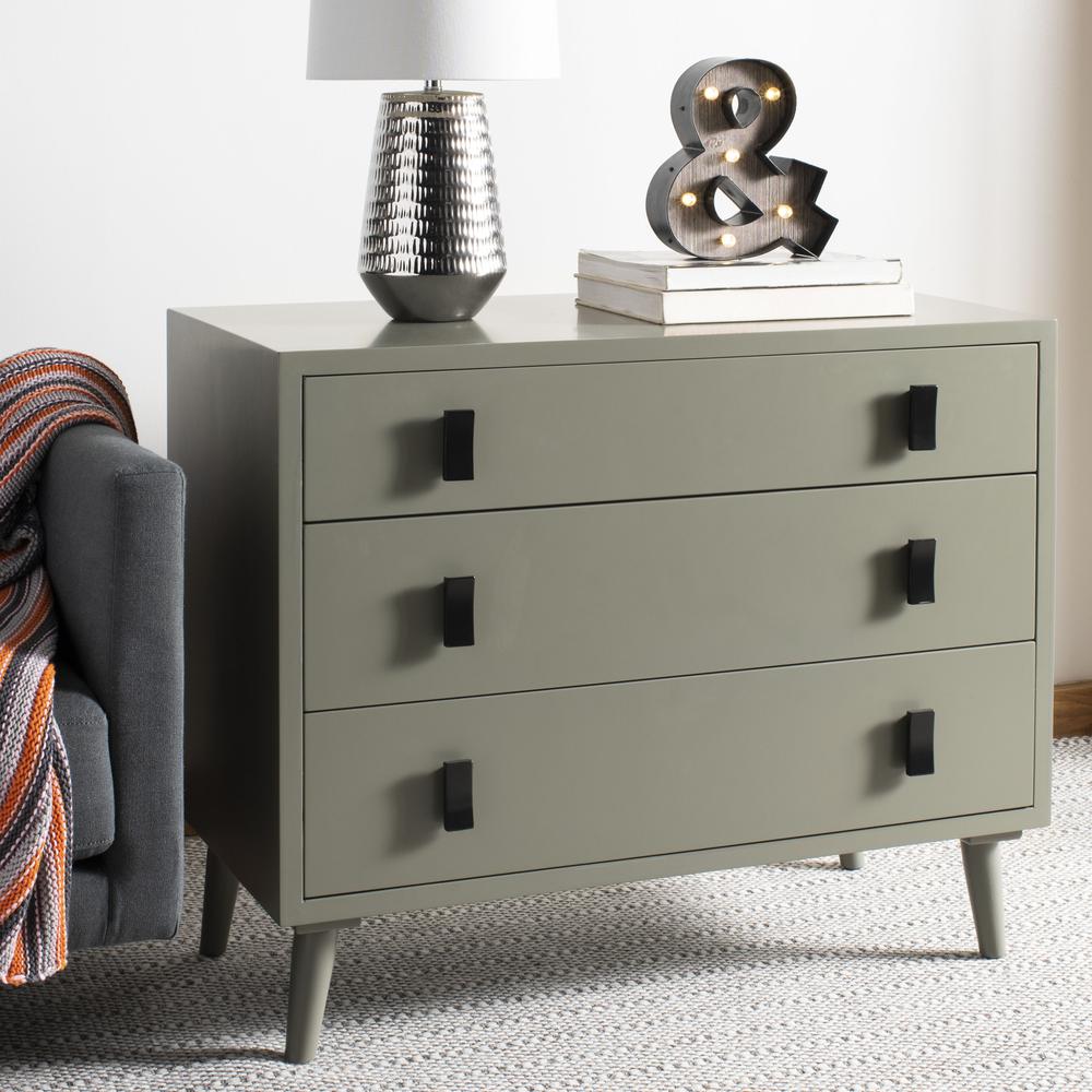 Blaize 3 Drawer Chest, Dark Grey/Black. Picture 4