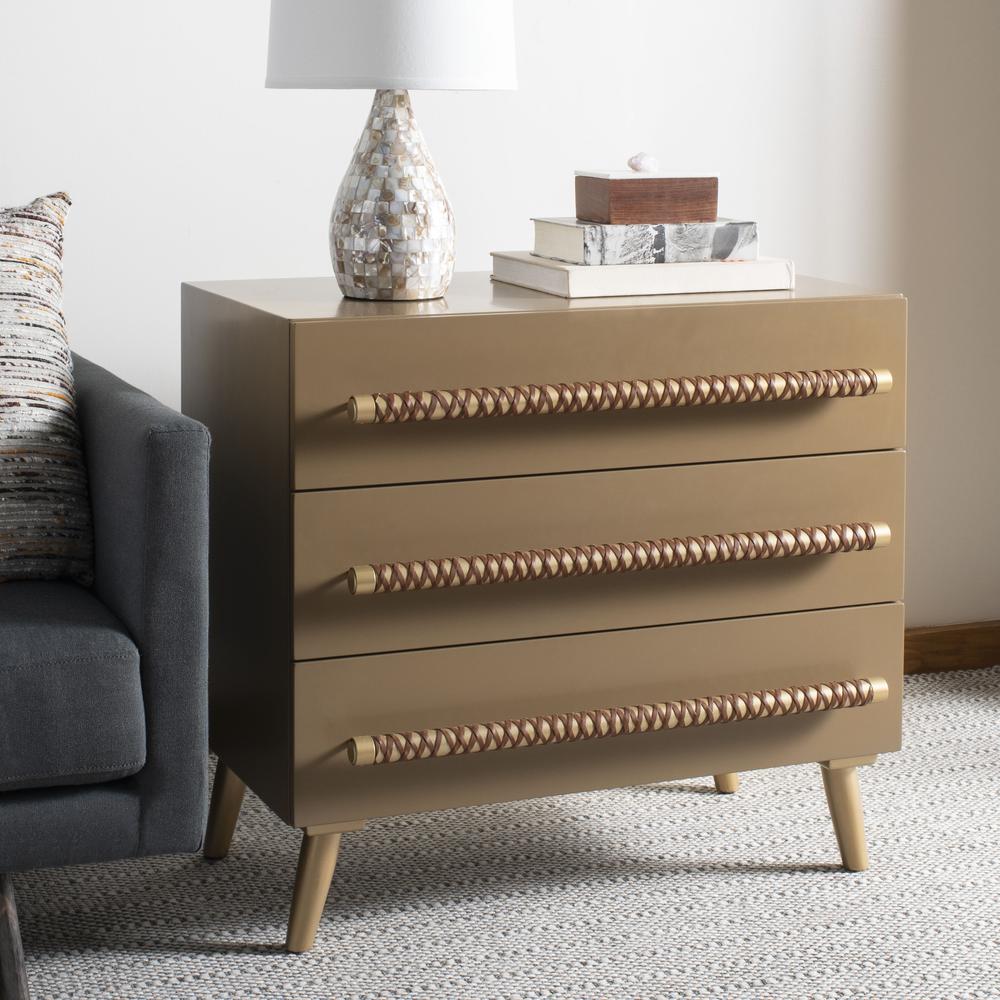 Raquel 3 Drawer Chest, Light Brown. Picture 7