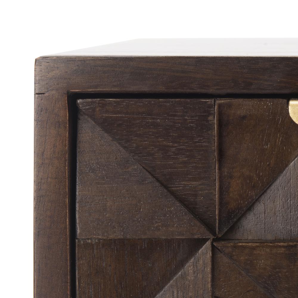 Zinnia 3 Drawer Chest , Walnut. Picture 4