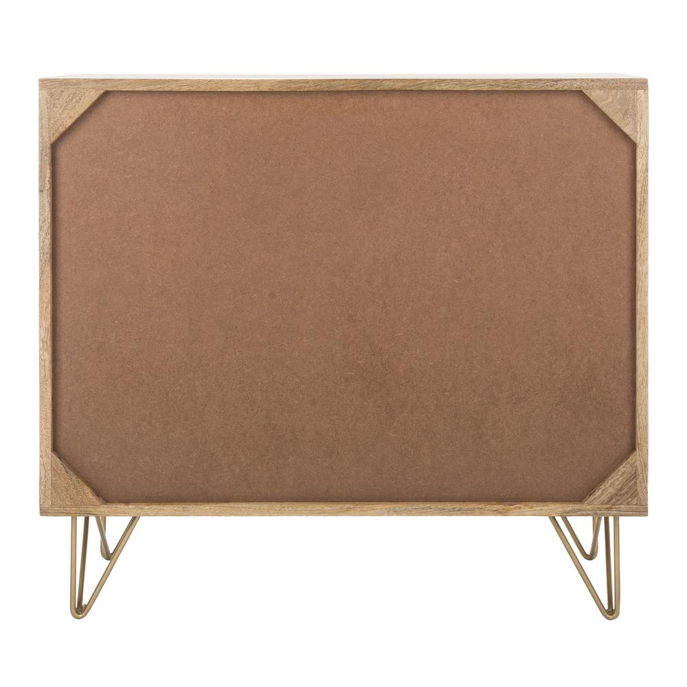 Marigold 3 Drawer Chest, Natural/Brass. Picture 6