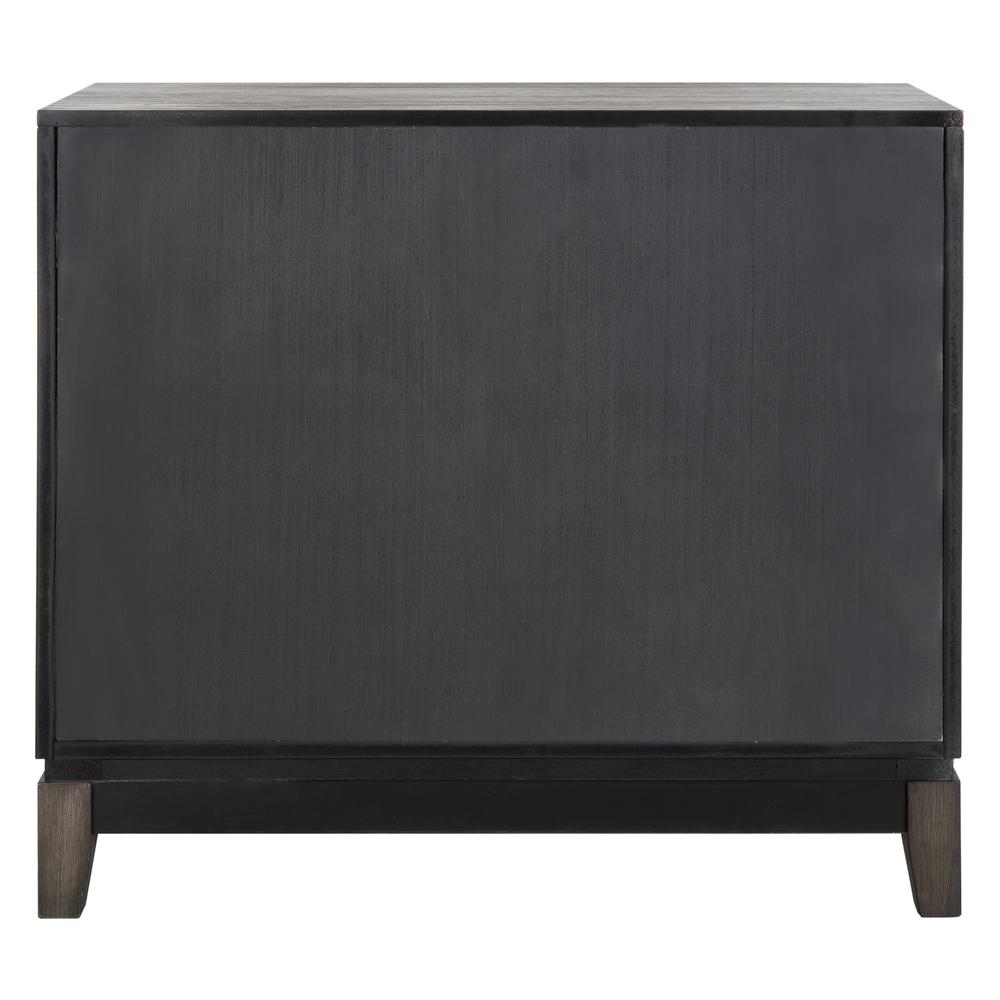 Shannon 2 Door Chest, Grey Wash Walnut/Mirror. Picture 2