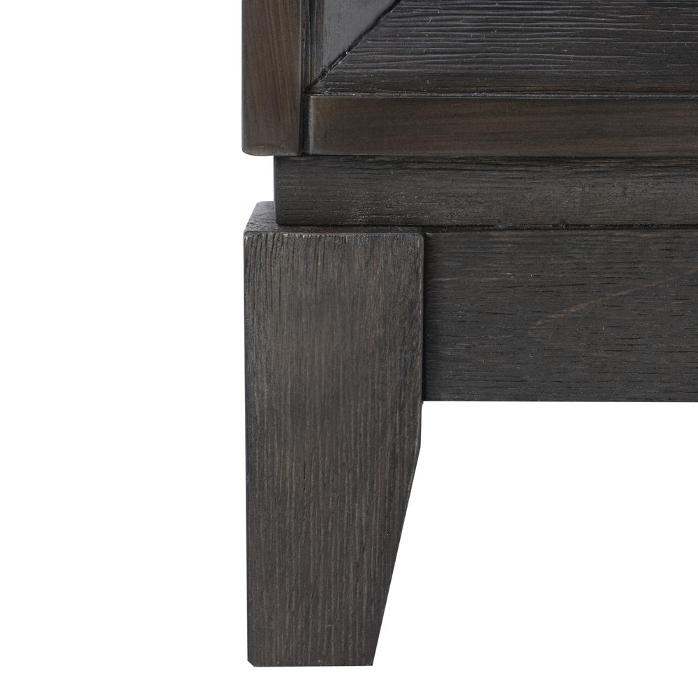 Shannon 2 Door Chest, Grey Wash Walnut/Mirror. Picture 6