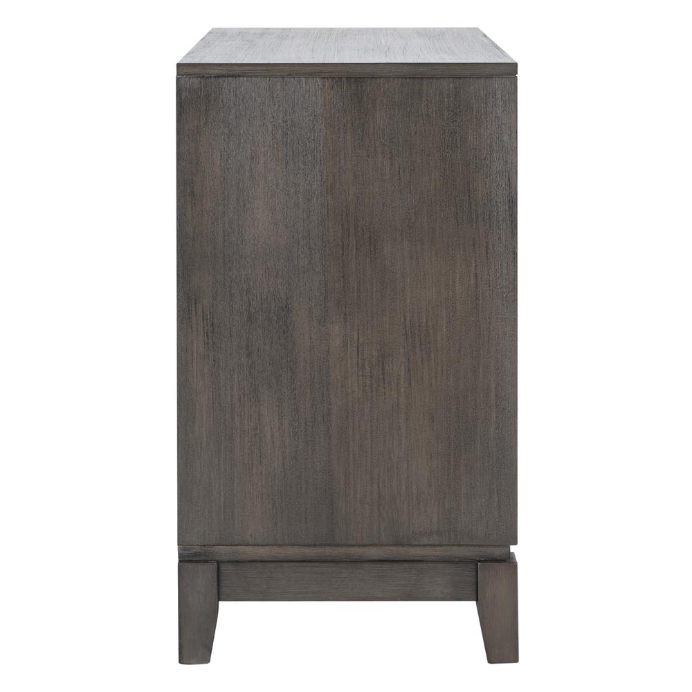 Shannon 2 Door Chest, Grey Wash Walnut/Mirror. Picture 11