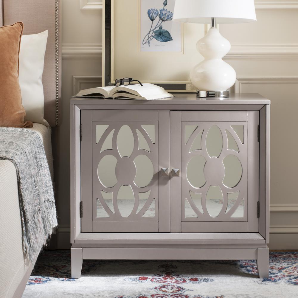 Shannon 2 Door Chest, Champagne/Mirror. Picture 8