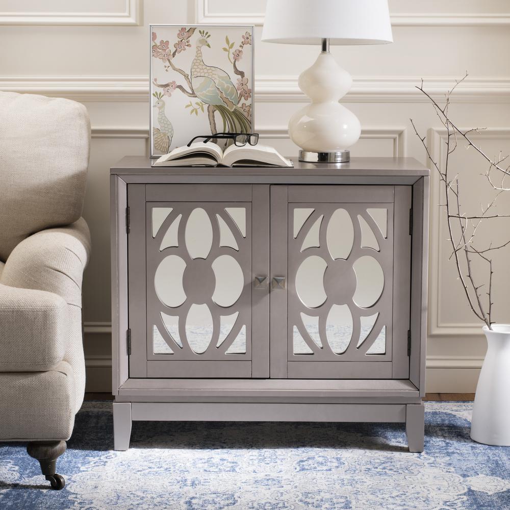 Shannon 2 Door Chest, Champagne/Mirror. Picture 9