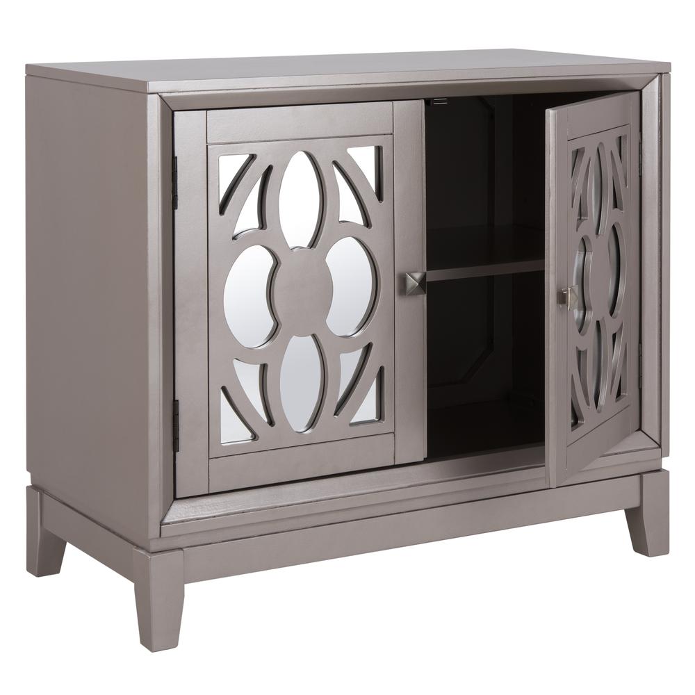 Shannon 2 Door Chest, Champagne/Mirror. Picture 10