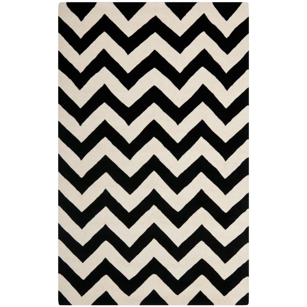 CHATHAM, IVORY / BLACK, 3' X 5', Area Rug, CHT715A-3. Picture 1