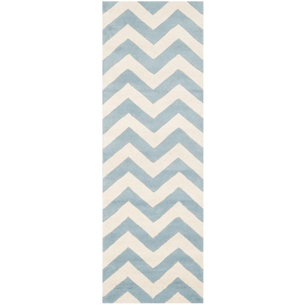 CHATHAM, BLUE / IVORY, 2'-3" X 11', Area Rug, CHT715B-211. Picture 1
