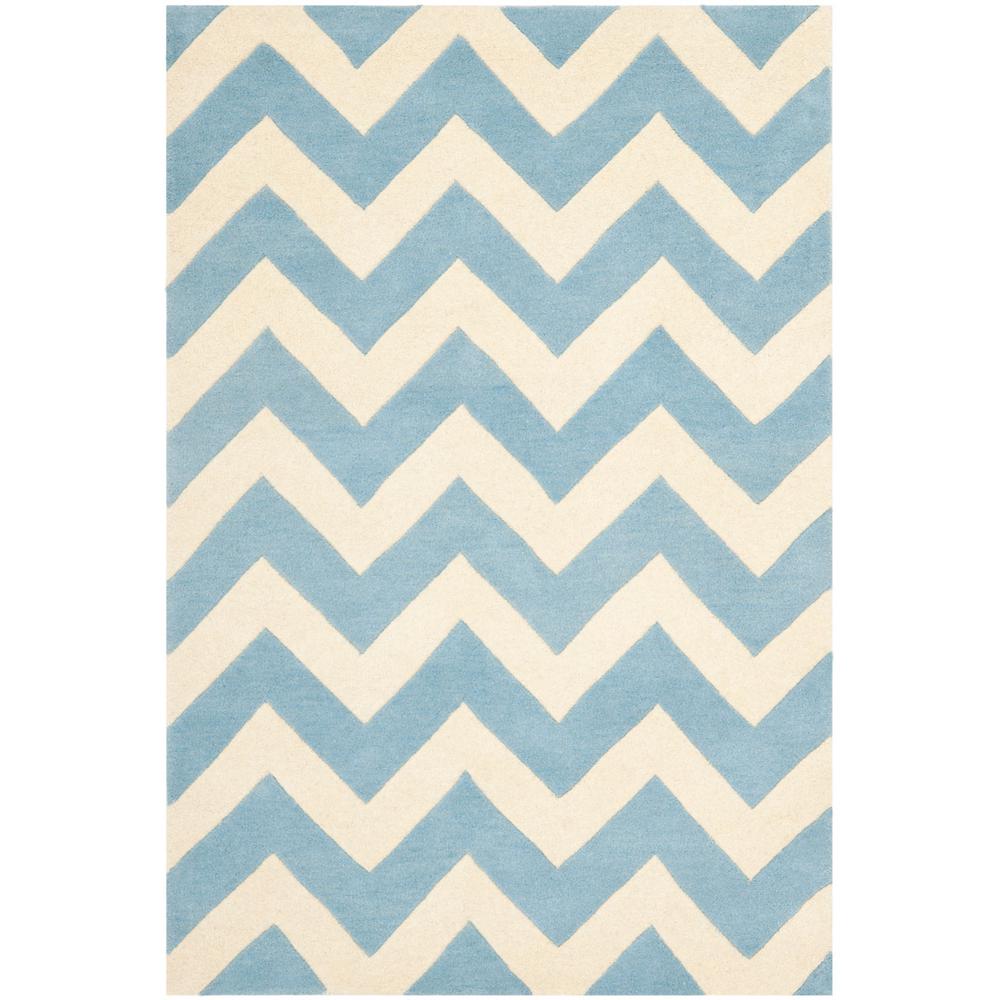 CHATHAM, BLUE / IVORY, 3' X 5', Area Rug, CHT715B-3. Picture 1