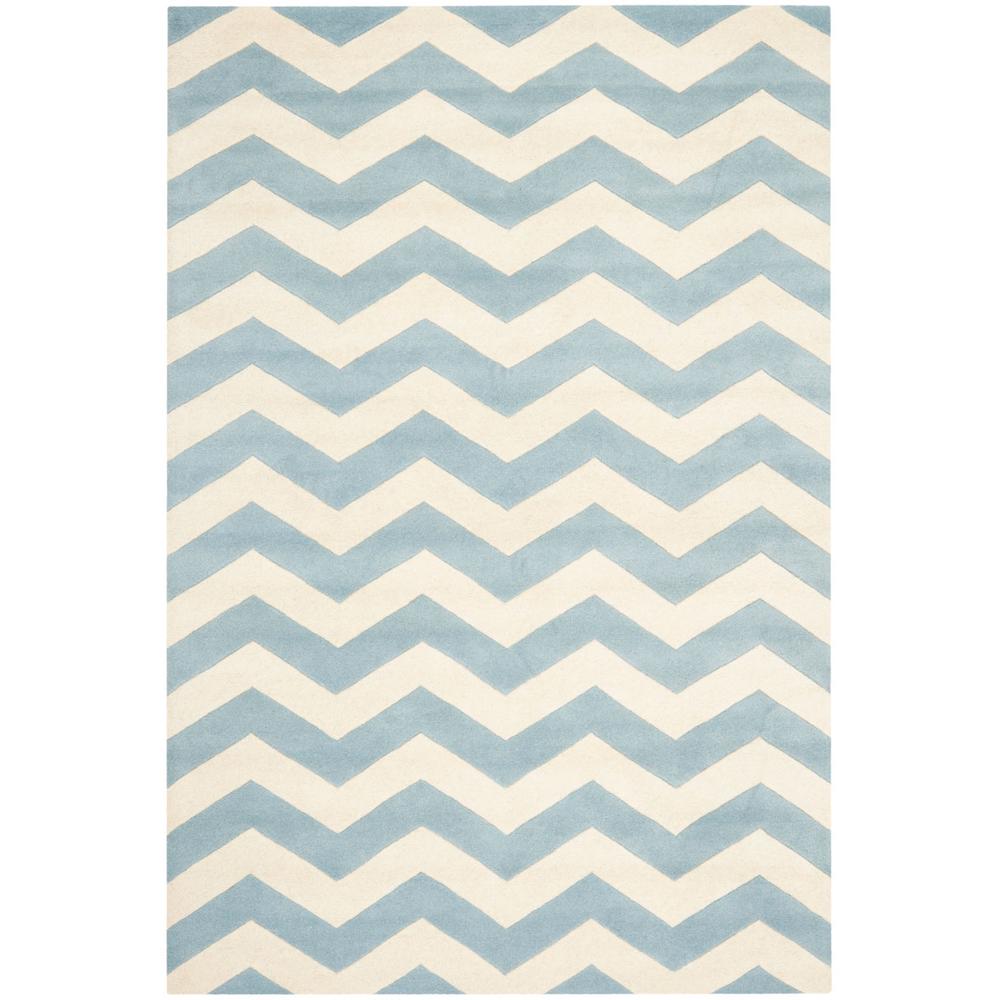 CHATHAM, BLUE / IVORY, 6' X 9', Area Rug, CHT715B-6. Picture 1