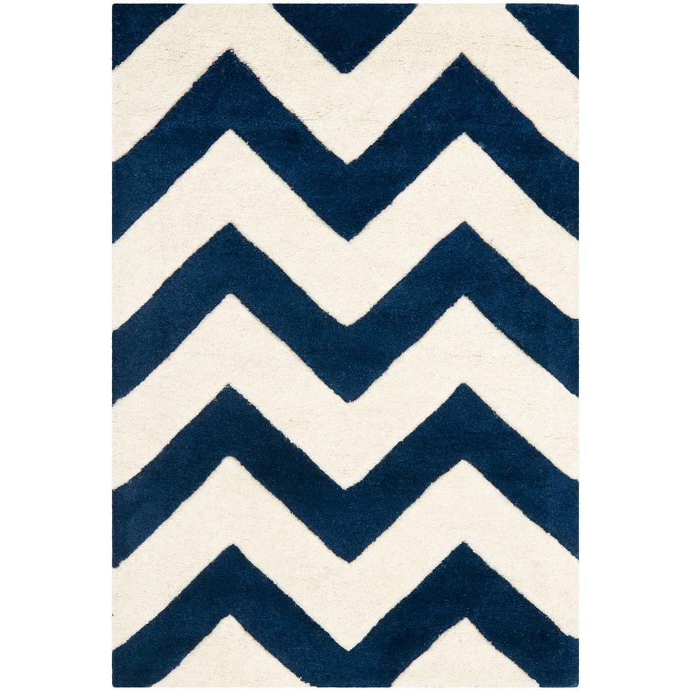 CHATHAM, DARK BLUE / IVORY, 2' X 3', Area Rug, CHT715C-2. Picture 1
