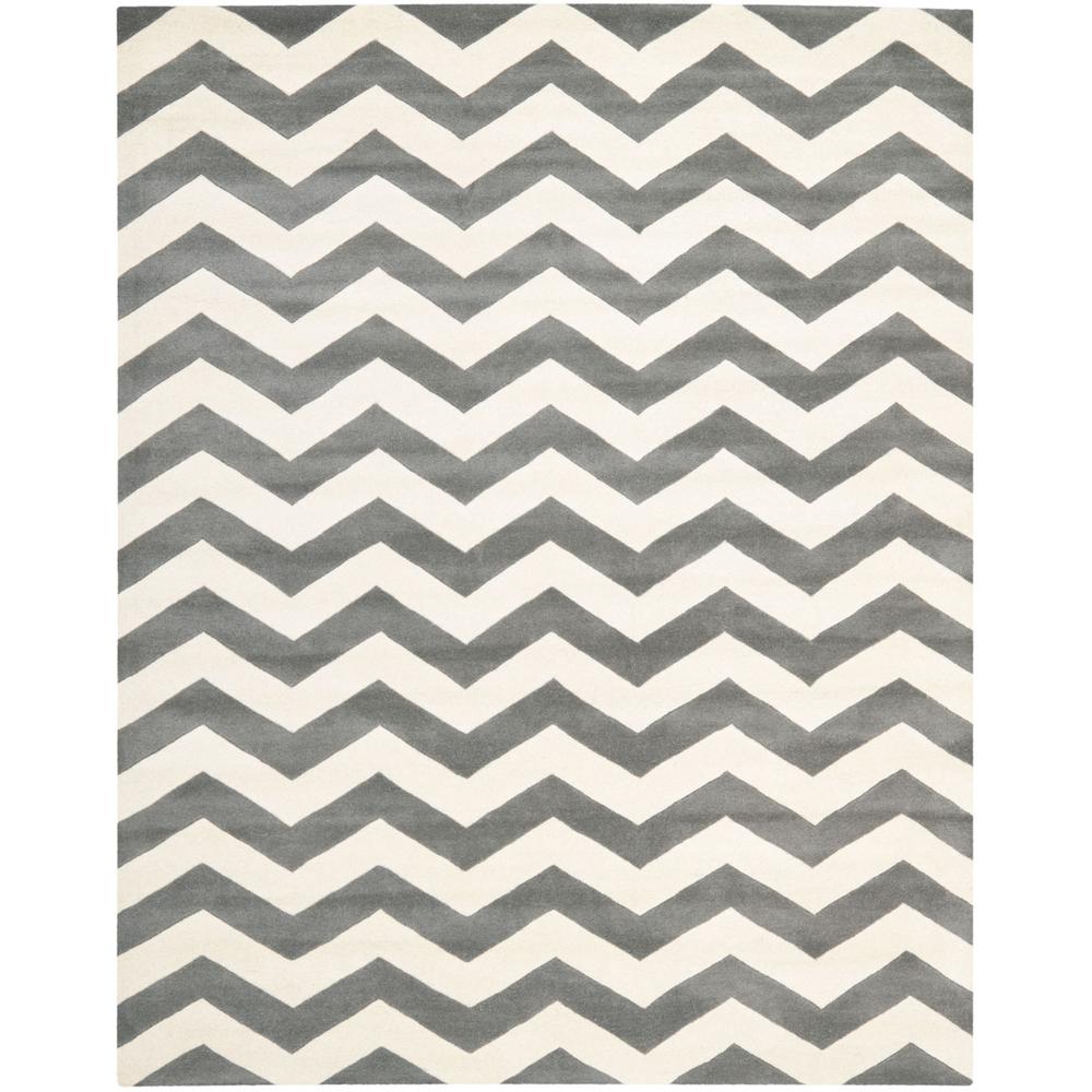 CHATHAM, DARK GREY / IVORY, 8' X 10', Area Rug, CHT715D-8. Picture 1