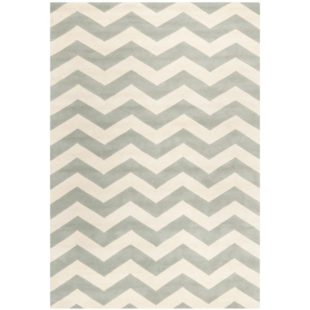 CHATHAM, GREY / IVORY, 6' X 9', Area Rug, CHT715E-6. Picture 1