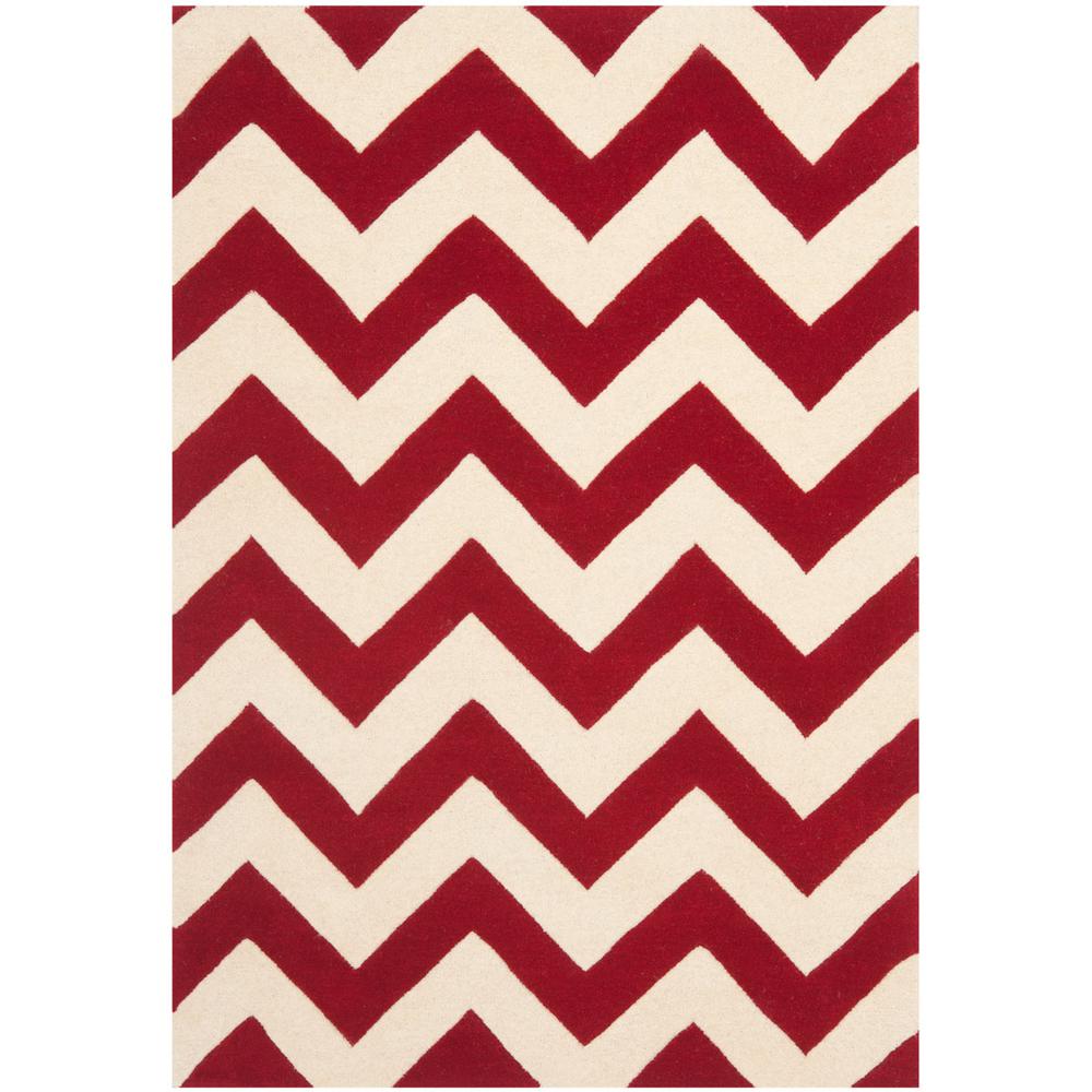 CHATHAM, RED / IVORY, 3' X 5', Area Rug, CHT715G-3. Picture 1