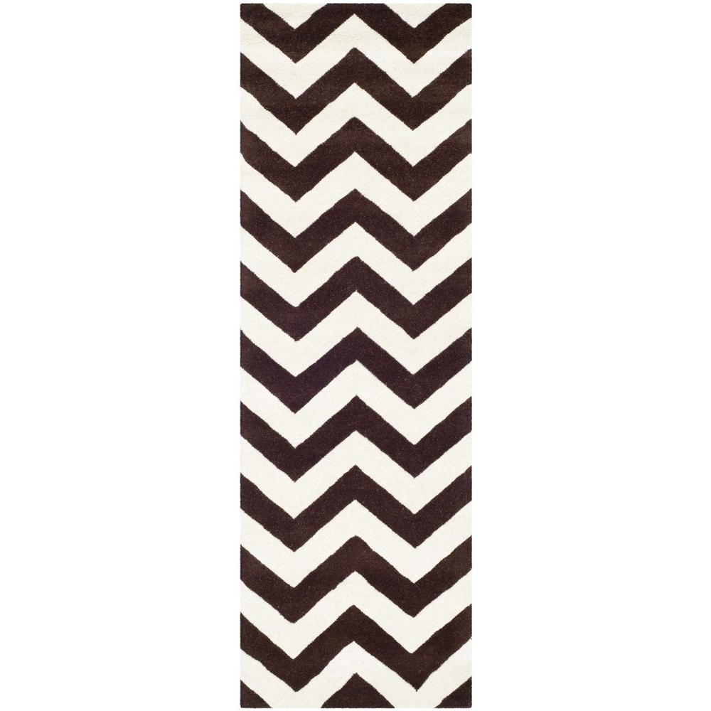 CHATHAM, BROWN / IVORY, 2'-3" X 7', Area Rug. Picture 1