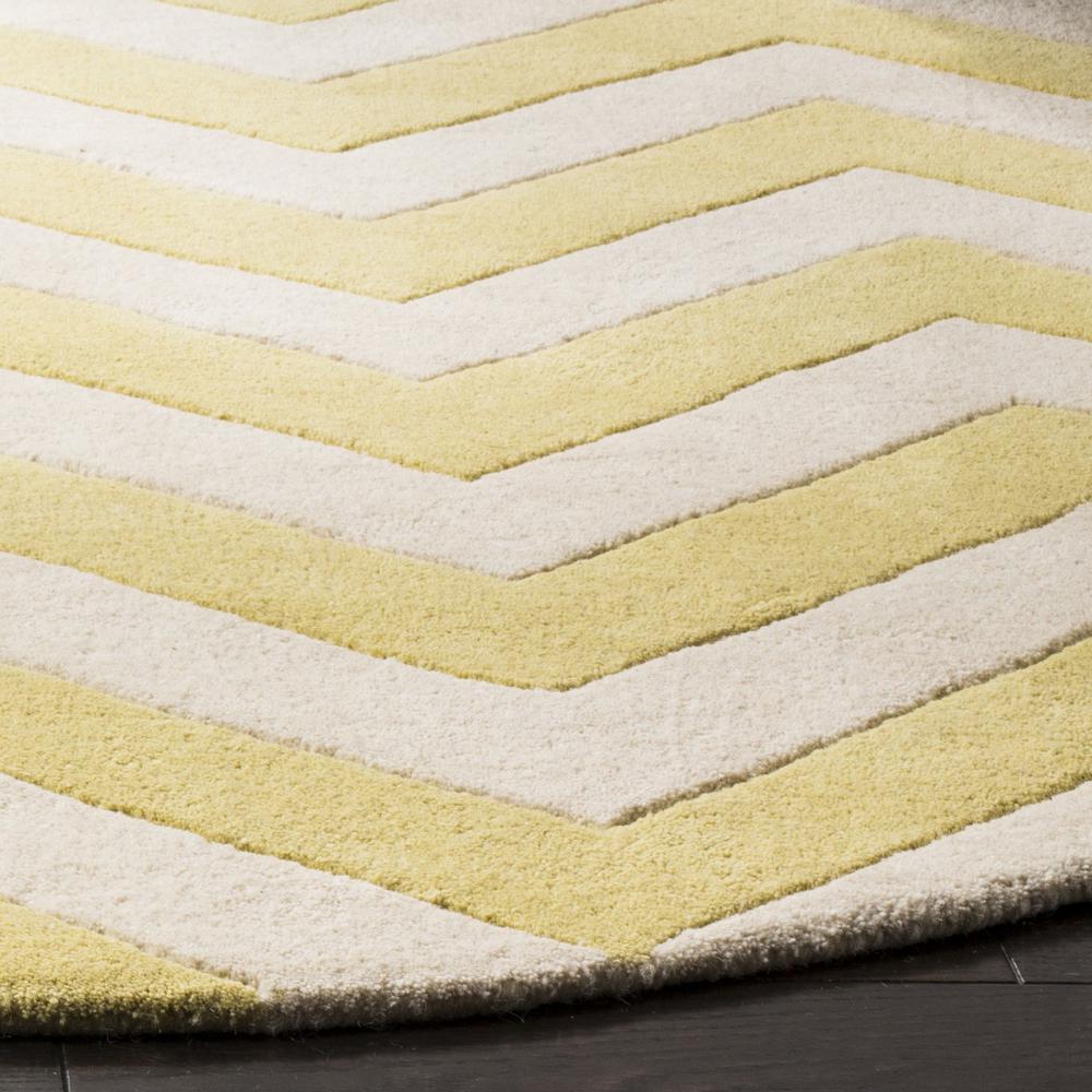 CHATHAM, LIGHT GOLD / IVORY, 7' X 7' Round, Area Rug, CHT715L-7R. Picture 1