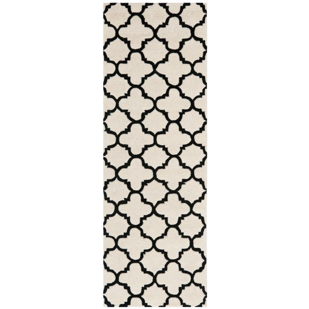 CHATHAM, IVORY / BLACK, 2'-3" X 7', Area Rug, CHT717A-27. Picture 1