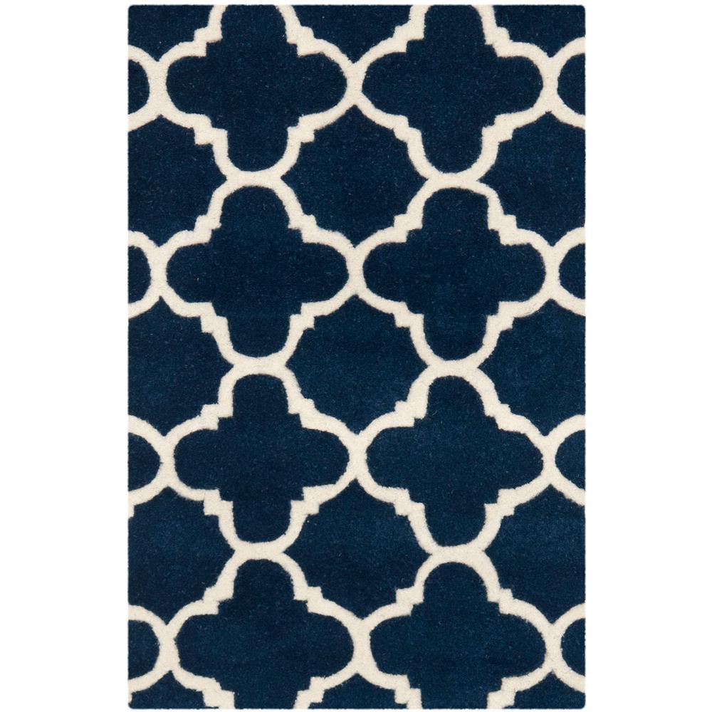 CHATHAM, DARK BLUE / IVORY, 2' X 3', Area Rug, CHT717C-2. Picture 1