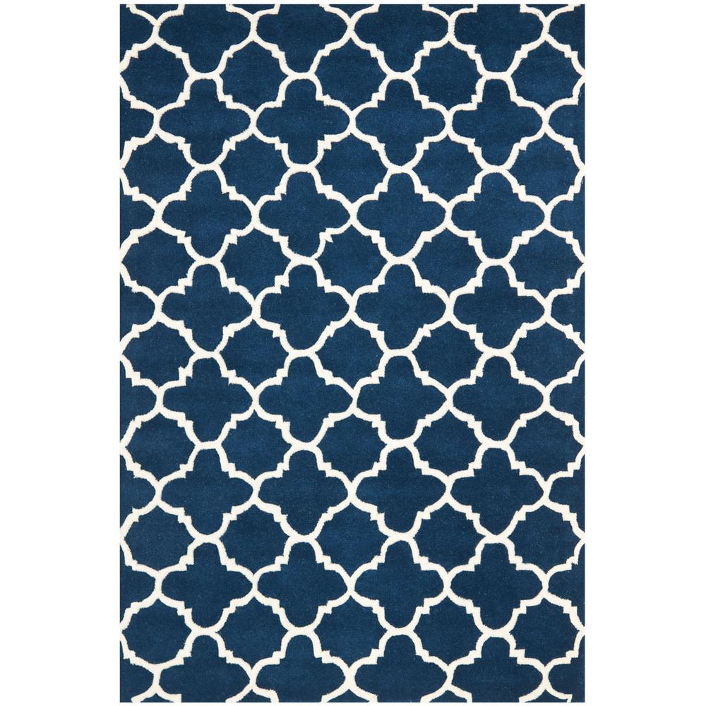 CHATHAM, DARK BLUE / IVORY, 3' X 5', Area Rug, CHT717C-3. Picture 1