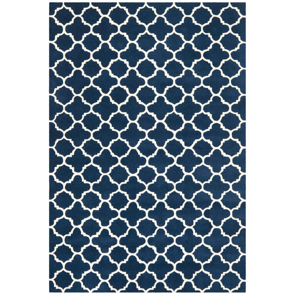 CHATHAM, DARK BLUE / IVORY, 6' X 9', Area Rug, CHT717C-6. Picture 1