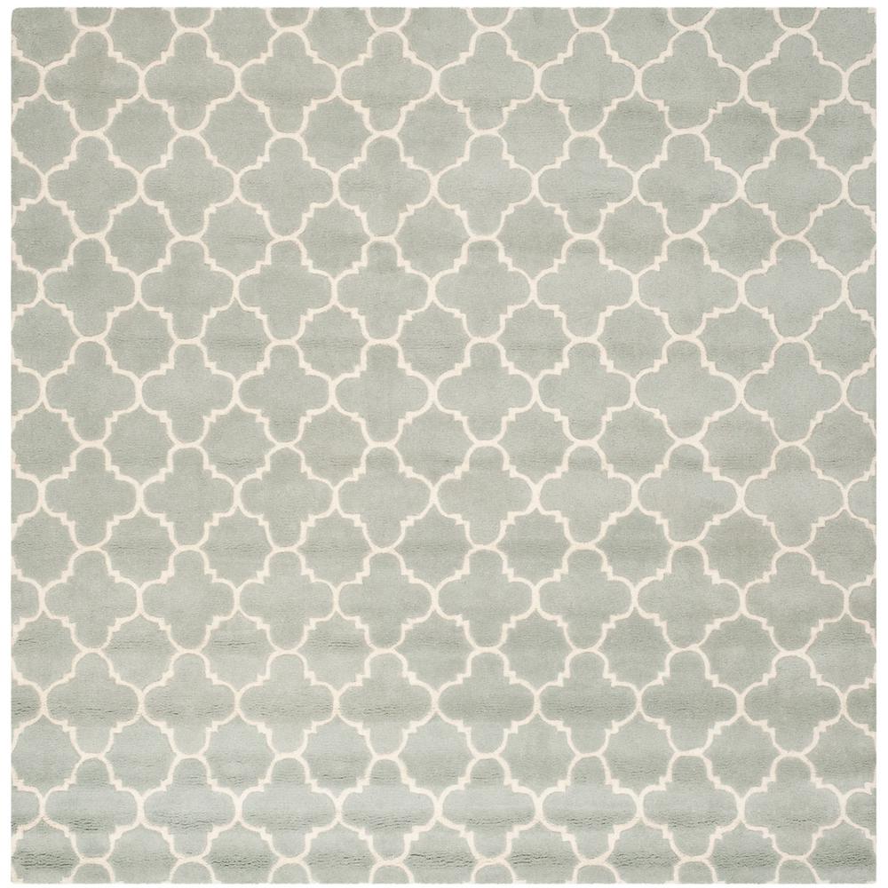 CHATHAM, GREY / IVORY, 7' X 7' Square, Area Rug, CHT717E-7SQ. Picture 1