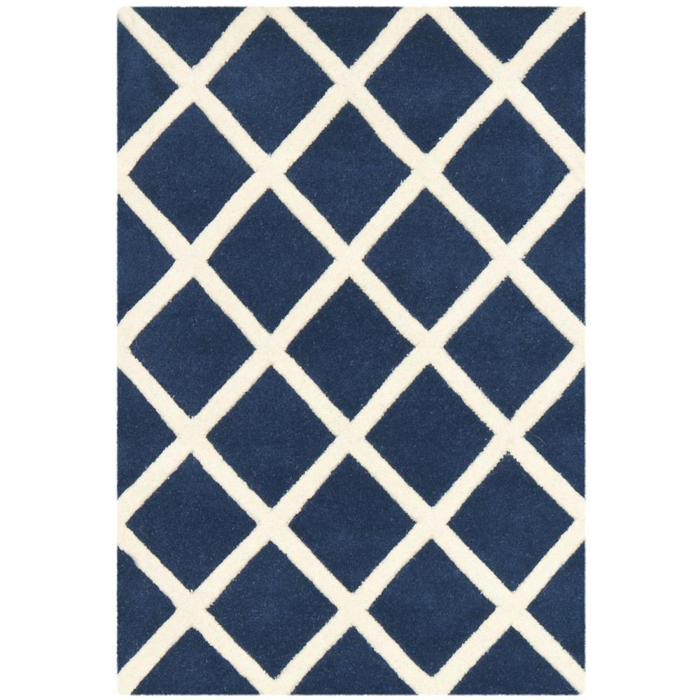 CHATHAM, DARK BLUE / IVORY, 2' X 3', Area Rug, CHT718C-2. Picture 1