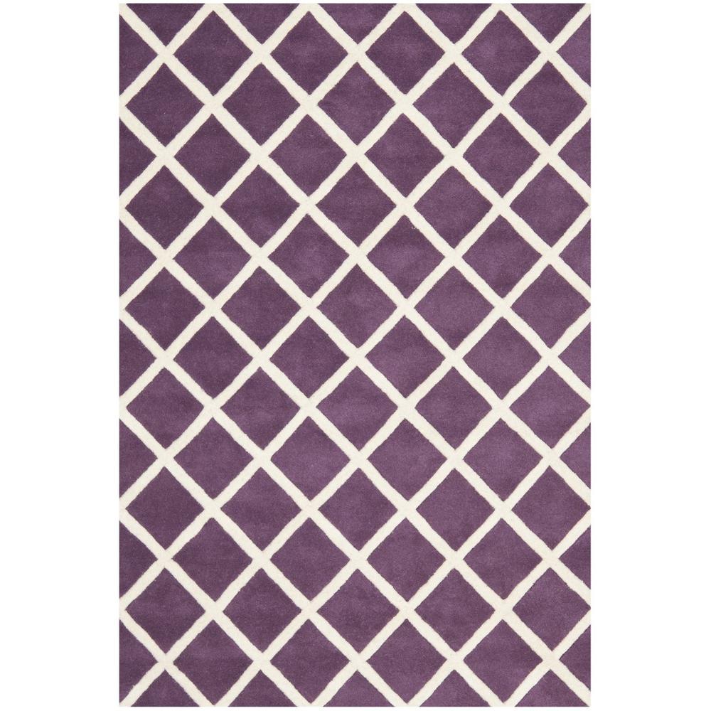 CHATHAM, PURPLE / IVORY, 4' X 6', Area Rug, CHT718F-4. Picture 1