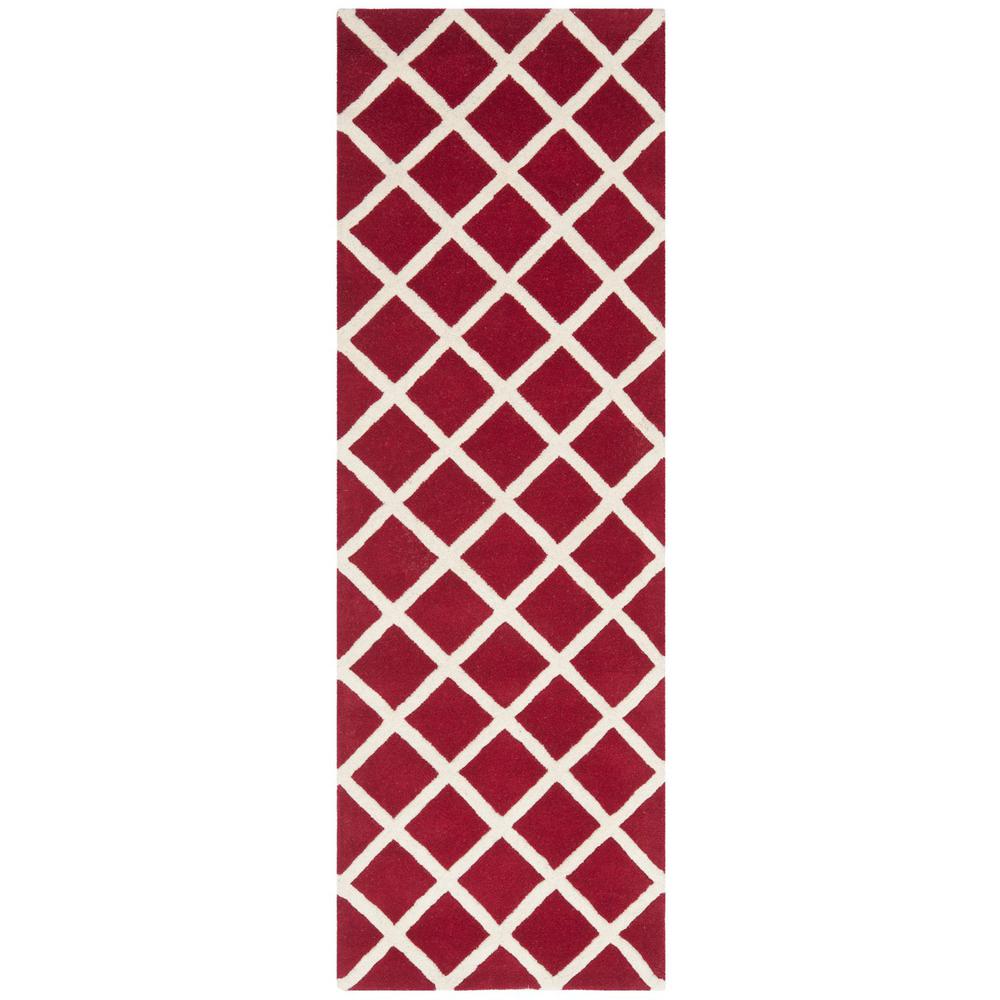 CHATHAM, RED / IVORY, 2'-3" X 7', Area Rug, CHT718G-27. Picture 1