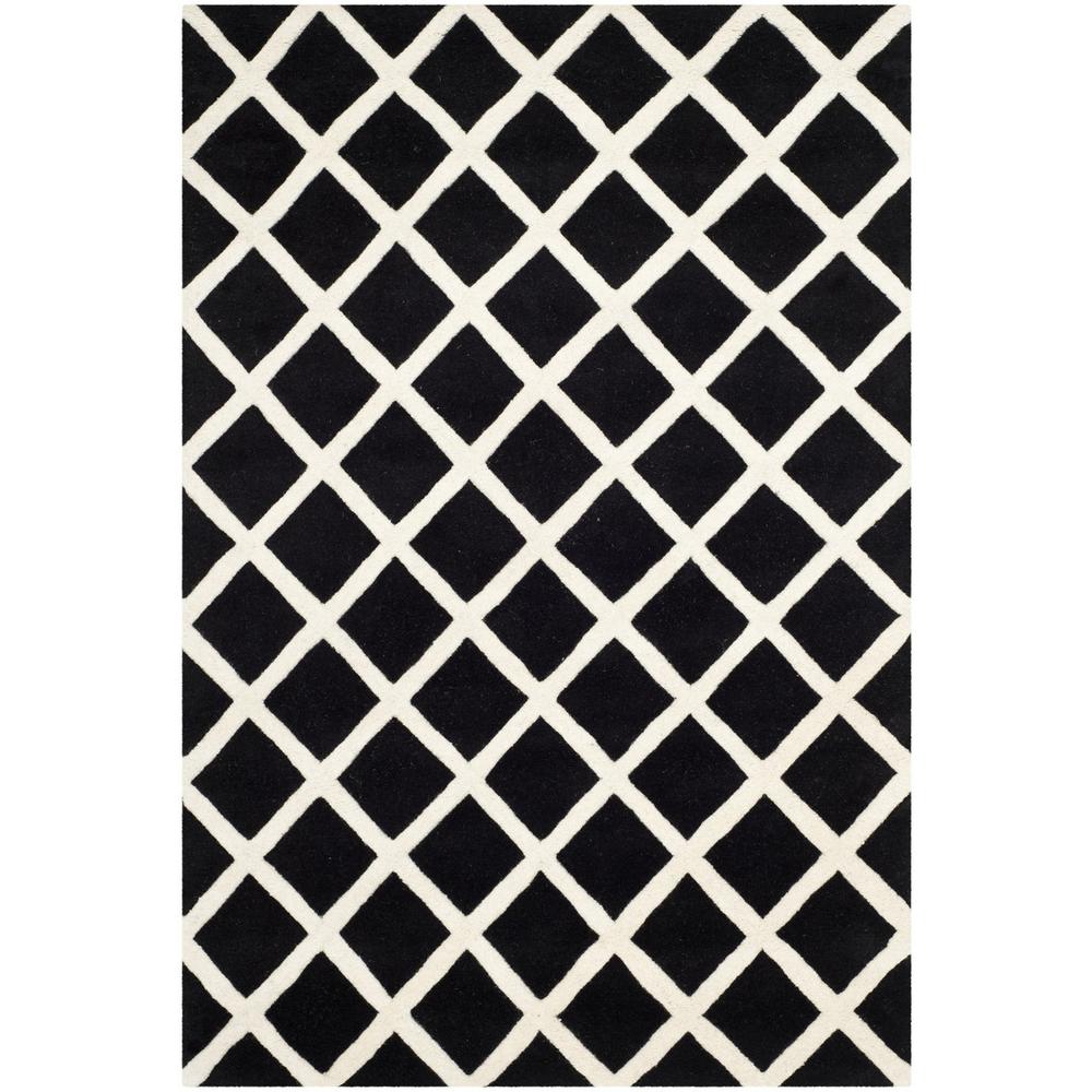 CHATHAM, BLACK / IVORY, 4' X 6', Area Rug, CHT718K-4. Picture 1
