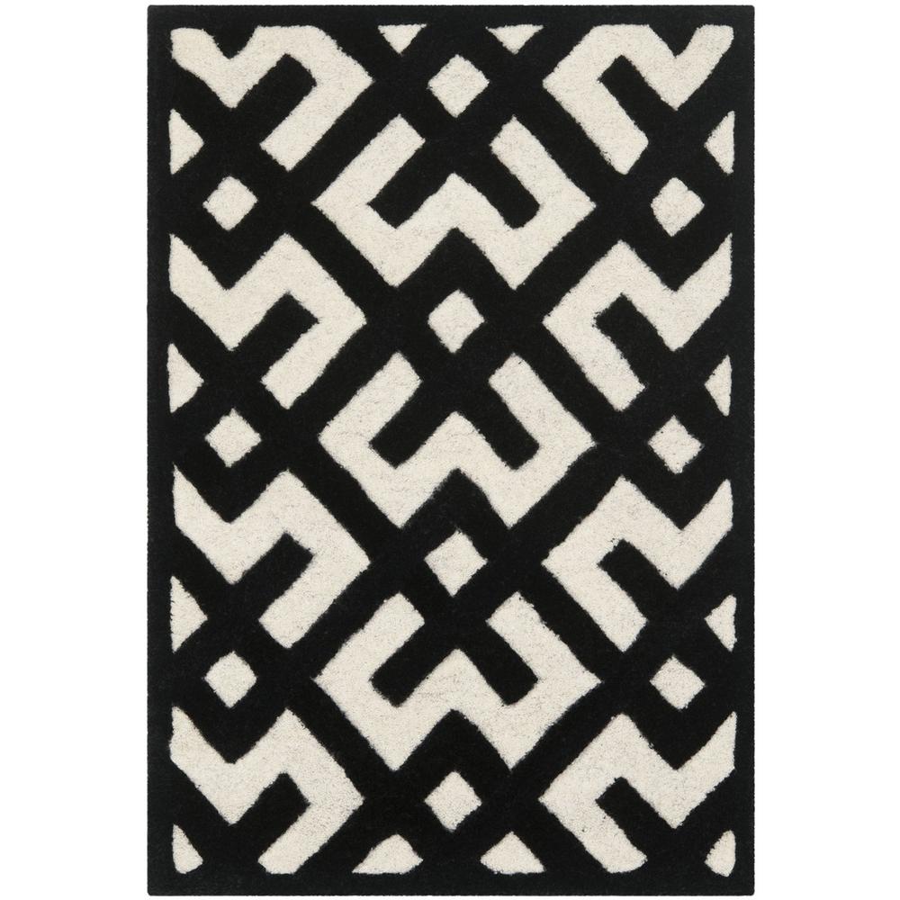 CHATHAM, IVORY / BLACK, 2' X 3', Area Rug, CHT719A-2. Picture 1