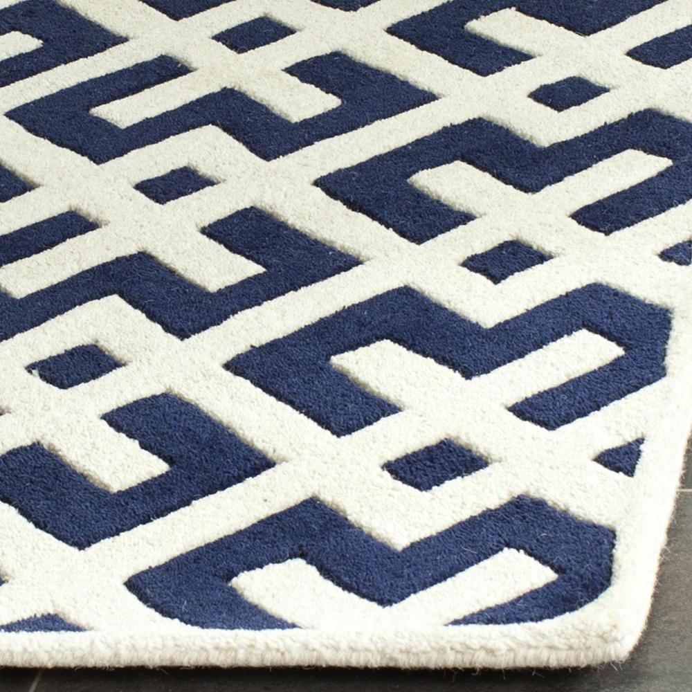 CHATHAM, DARK BLUE / IVORY, 2'-3" X 9', Area Rug, CHT719C-29. Picture 1
