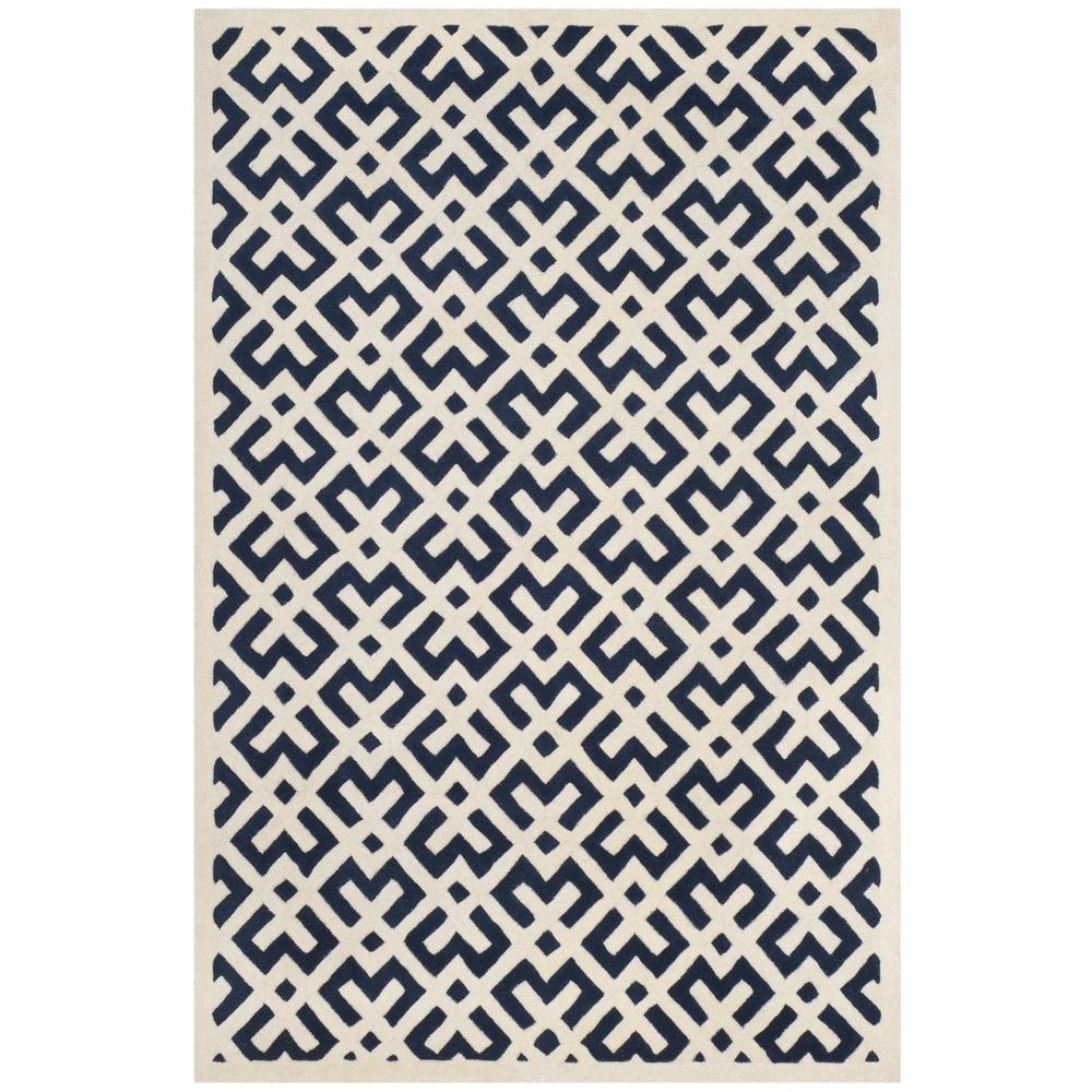CHATHAM, DARK BLUE / IVORY, 6' X 9', Area Rug, CHT719C-6. Picture 1