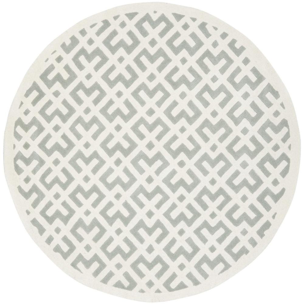 CHATHAM, GREY / IVORY, 7' X 7' Round, Area Rug, CHT719E-7R. Picture 1