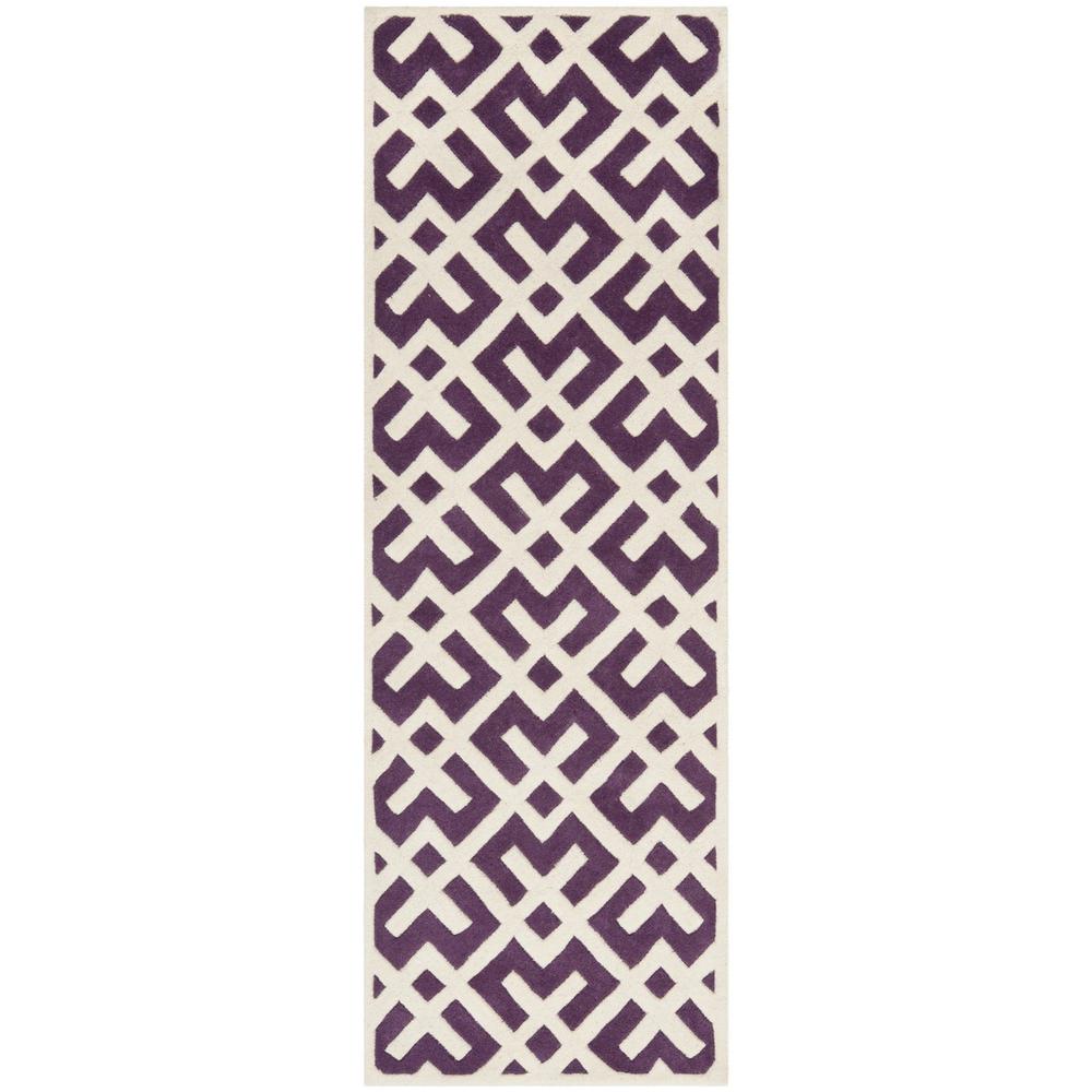 CHATHAM, PURPLE / IVORY, 2'-3" X 7', Area Rug, CHT719F-27. Picture 1