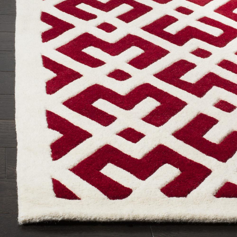 CHATHAM, RED / IVORY, 6' X 9', Area Rug, CHT719G-6. Picture 1