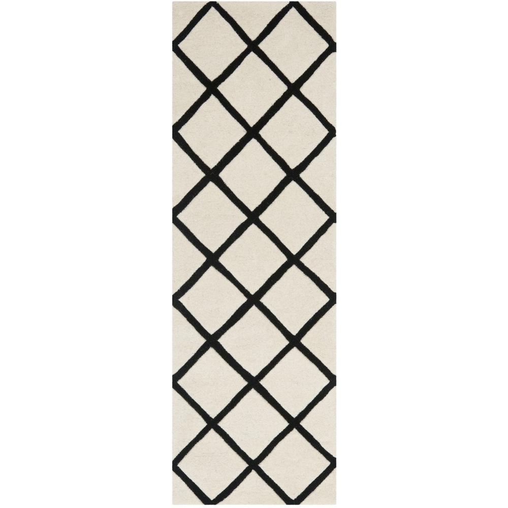 CHATHAM, IVORY / BLACK, 2'-3" X 7', Area Rug, CHT720A-27. Picture 1
