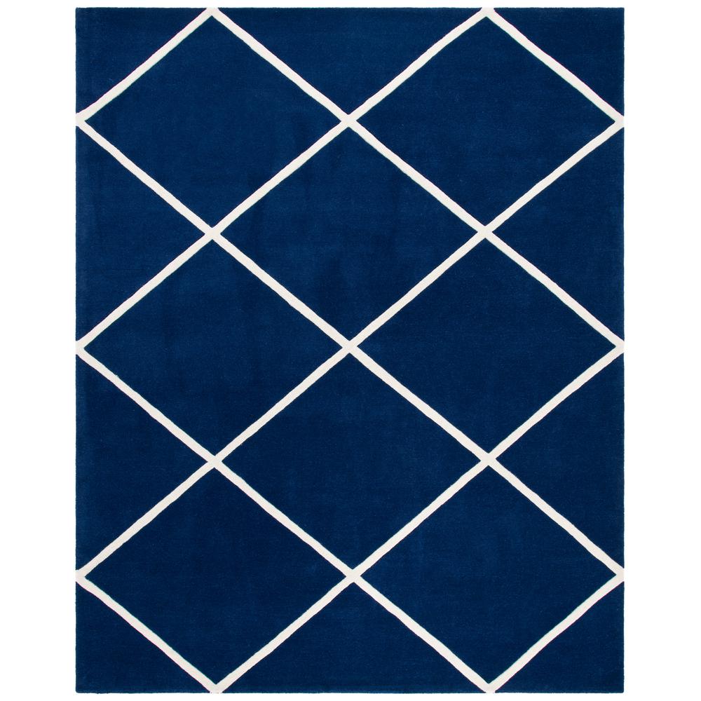 CHATHAM, DARK BLUE / IVORY, 8'-9" X 12', Area Rug, CHT720C-9. Picture 1