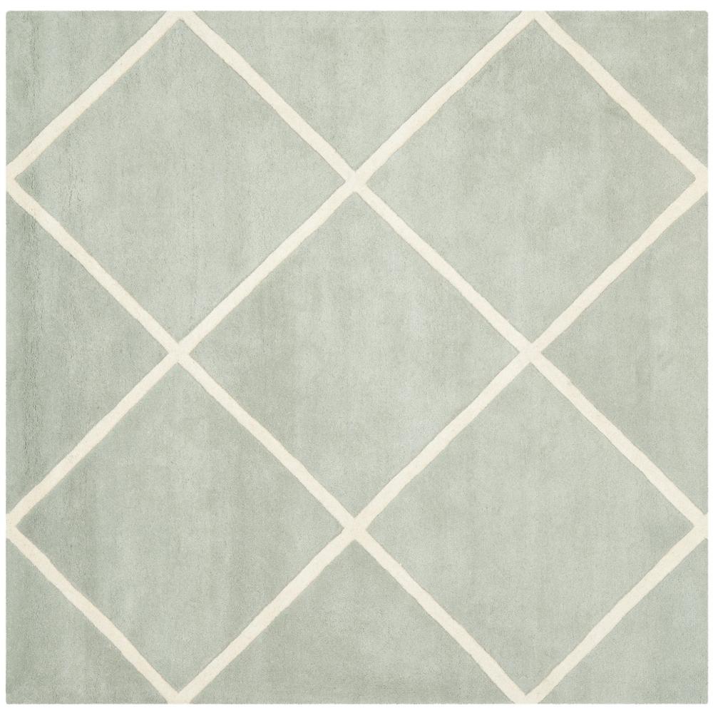 CHATHAM, GREY / IVORY, 7' X 7' Square, Area Rug, CHT720E-7SQ. Picture 1