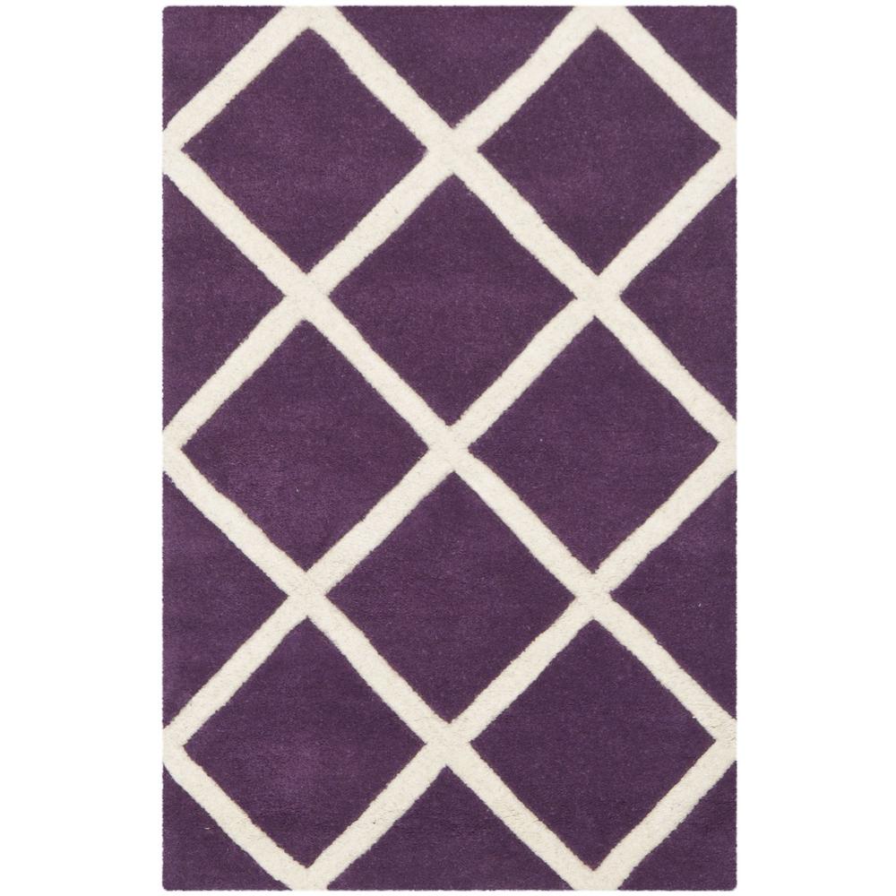CHATHAM, PURPLE / IVORY, 2' X 3', Area Rug, CHT720F-2. Picture 1
