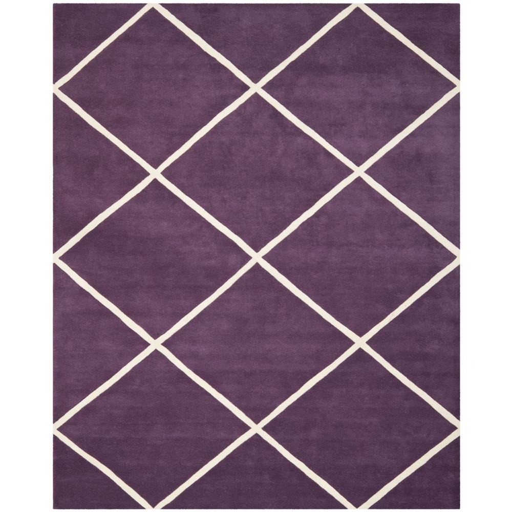 CHATHAM, PURPLE / IVORY, 8' X 10', Area Rug, CHT720F-8. Picture 1
