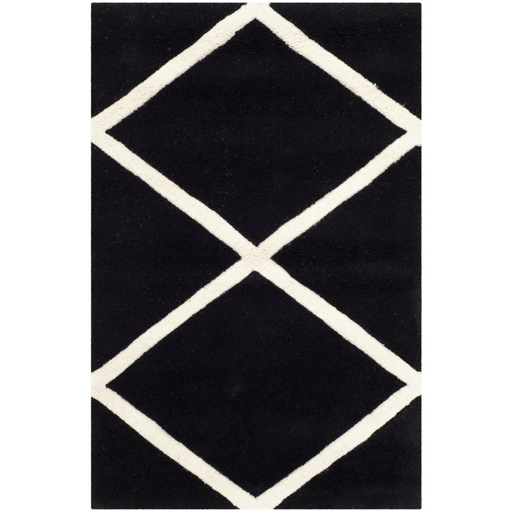 CHATHAM, BLACK / IVORY, 2' X 3', Area Rug, CHT720K-2. Picture 1