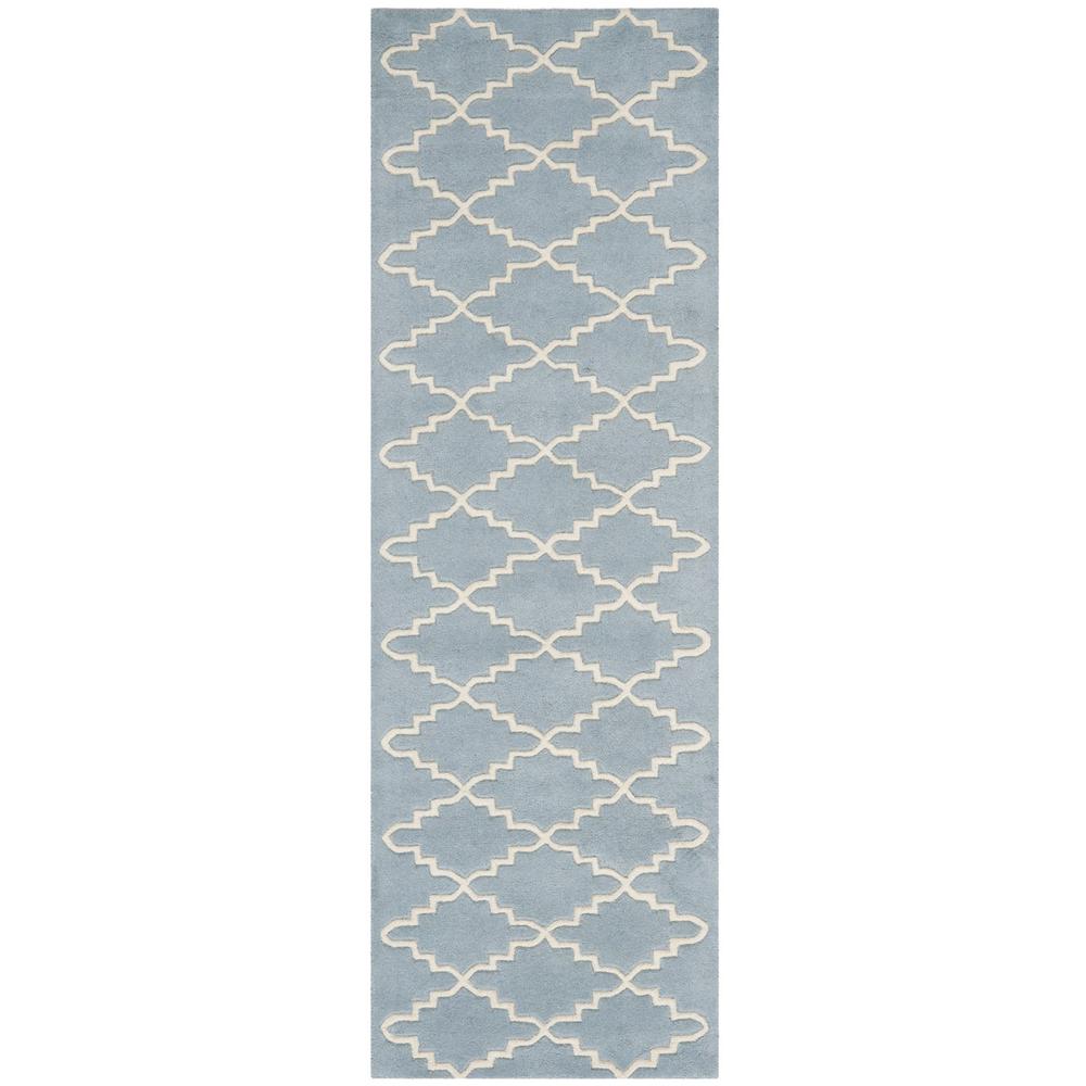 CHATHAM, BLUE / IVORY, 2'-3" X 7', Area Rug, CHT721B-27. Picture 1