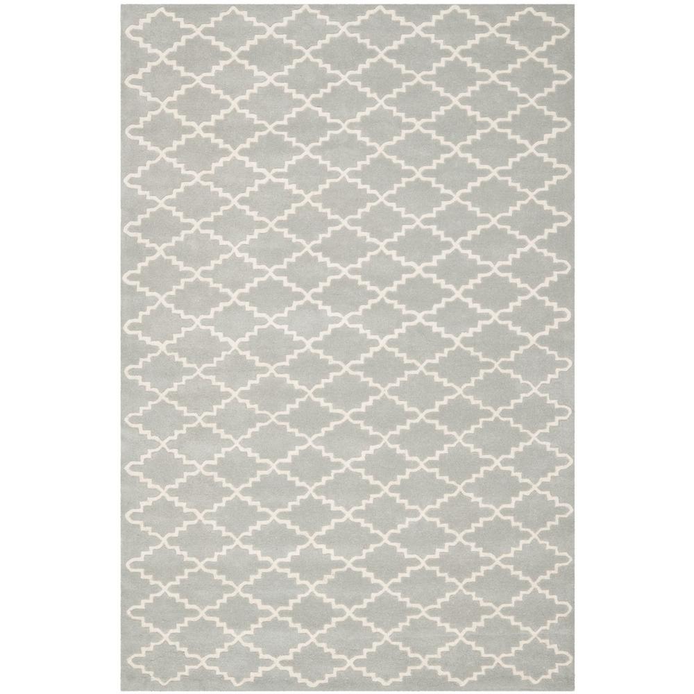 CHATHAM, LIGHT BLUE / IVORY, 5' X 8', Area Rug. Picture 1