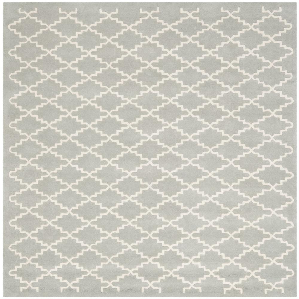 CHATHAM, LIGHT BLUE / IVORY, 7' X 7' Square, Area Rug, CHT721E-7SQ. Picture 1