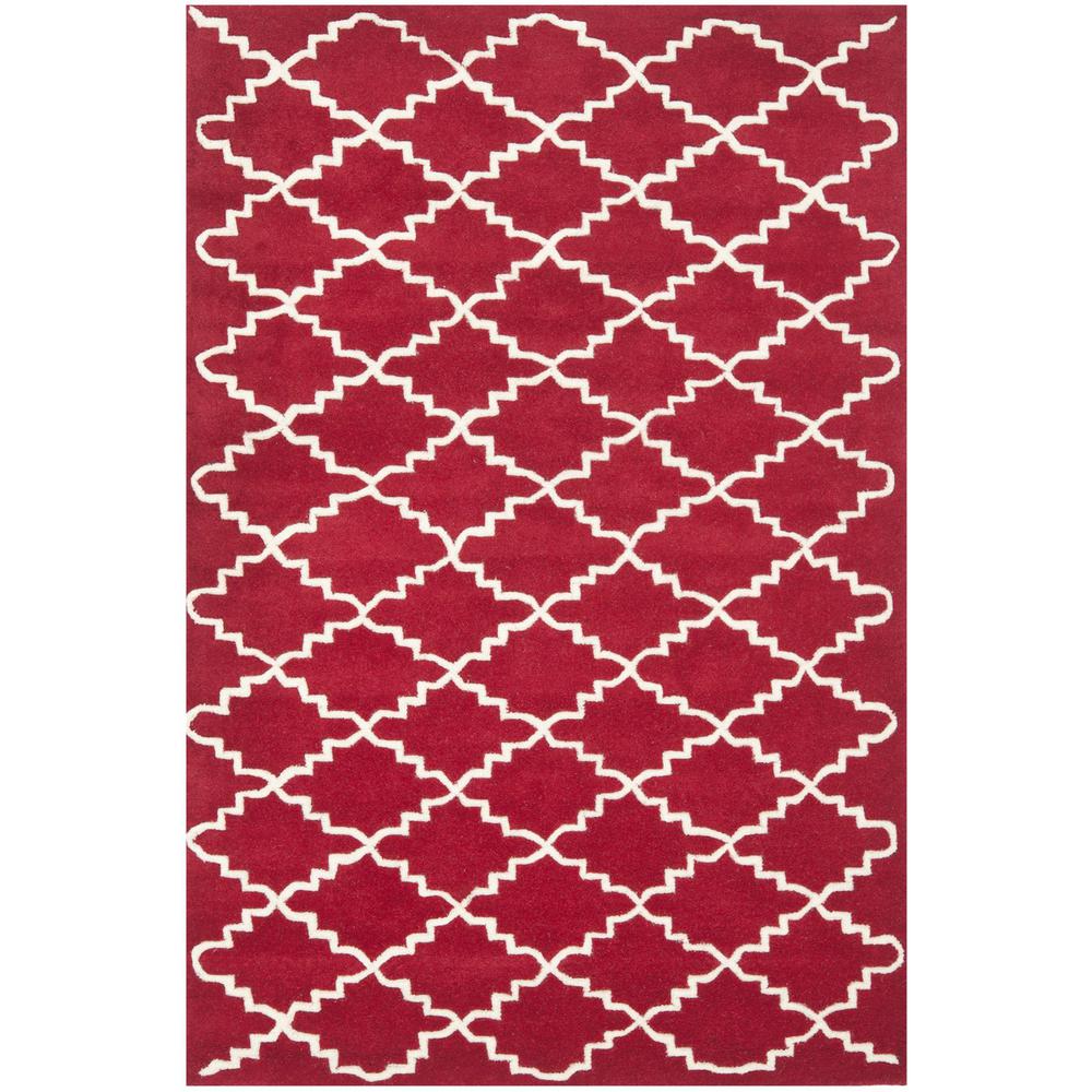 CHATHAM, RED / IVORY, 4' X 6', Area Rug, CHT721G-4. Picture 1
