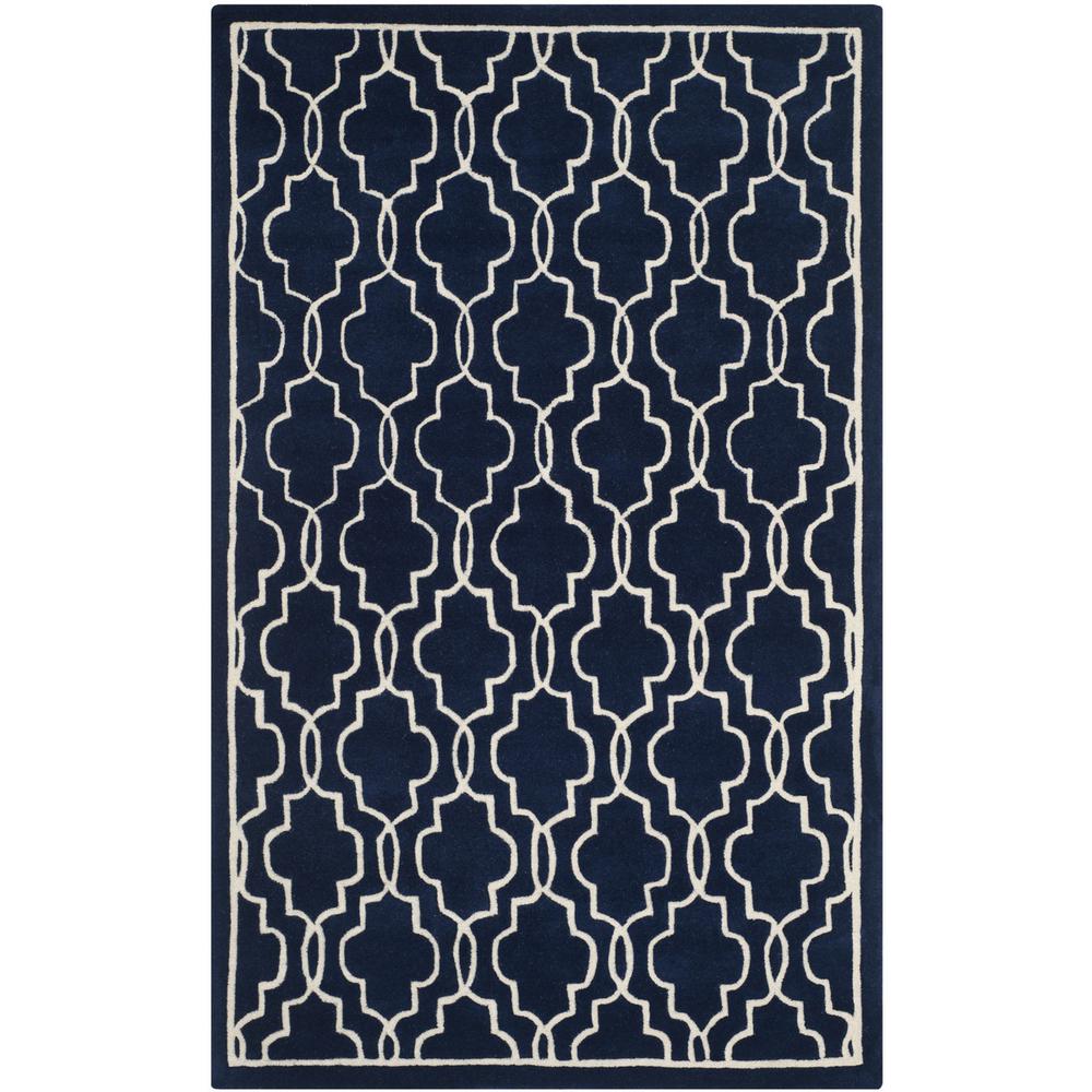 CHATHAM, DARK BLUE / IVORY, 5' X 8', Area Rug, CHT723C-5. Picture 1