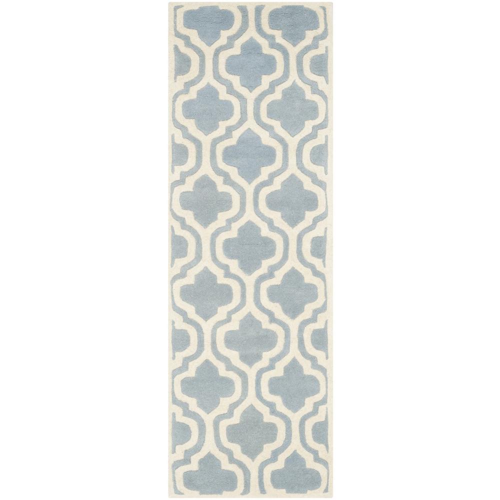 CHATHAM, BLUE / IVORY, 2'-3" X 7', Area Rug, CHT727B-27. Picture 1