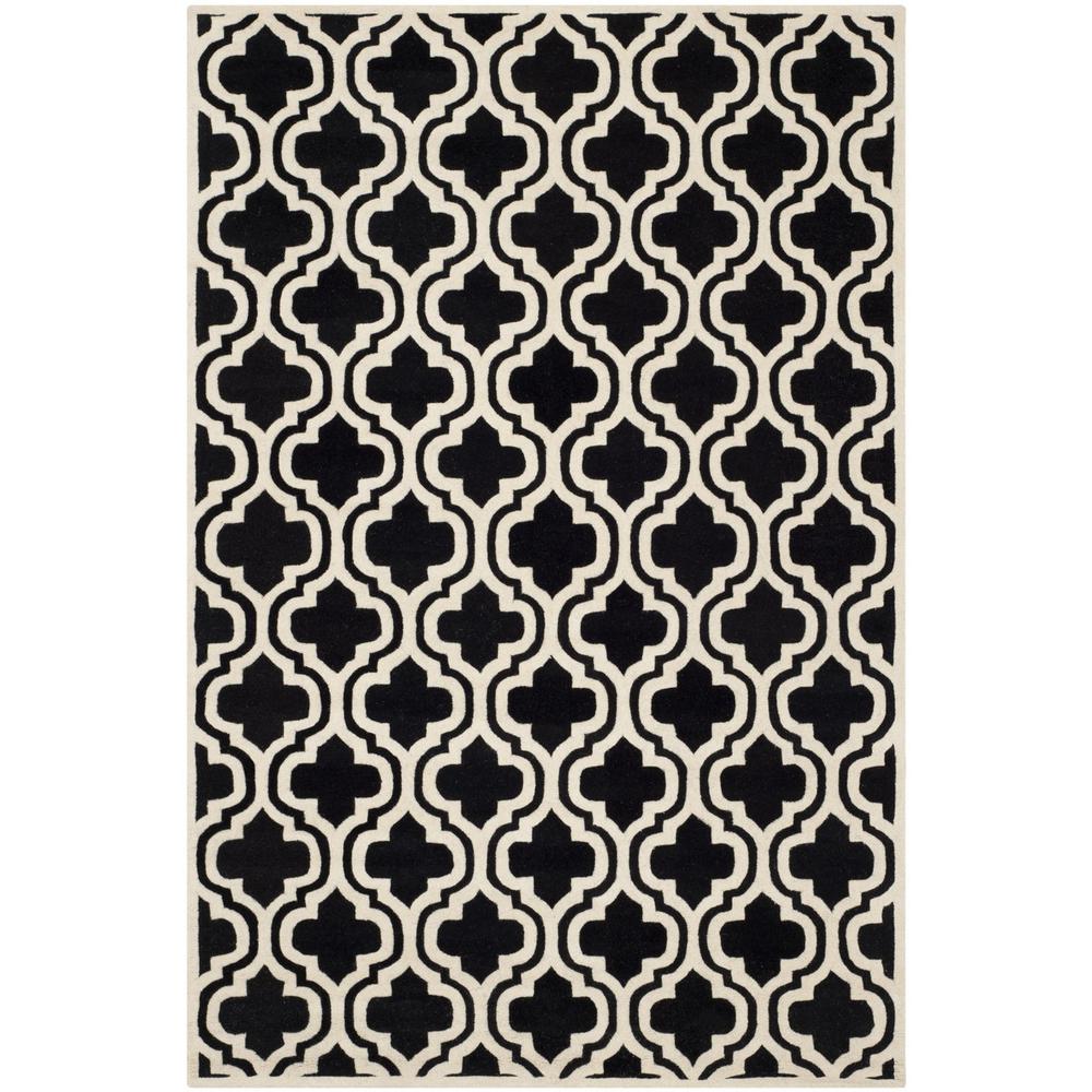 CHATHAM, BLACK / IVORY, 4' X 6', Area Rug, CHT727K-4. Picture 1