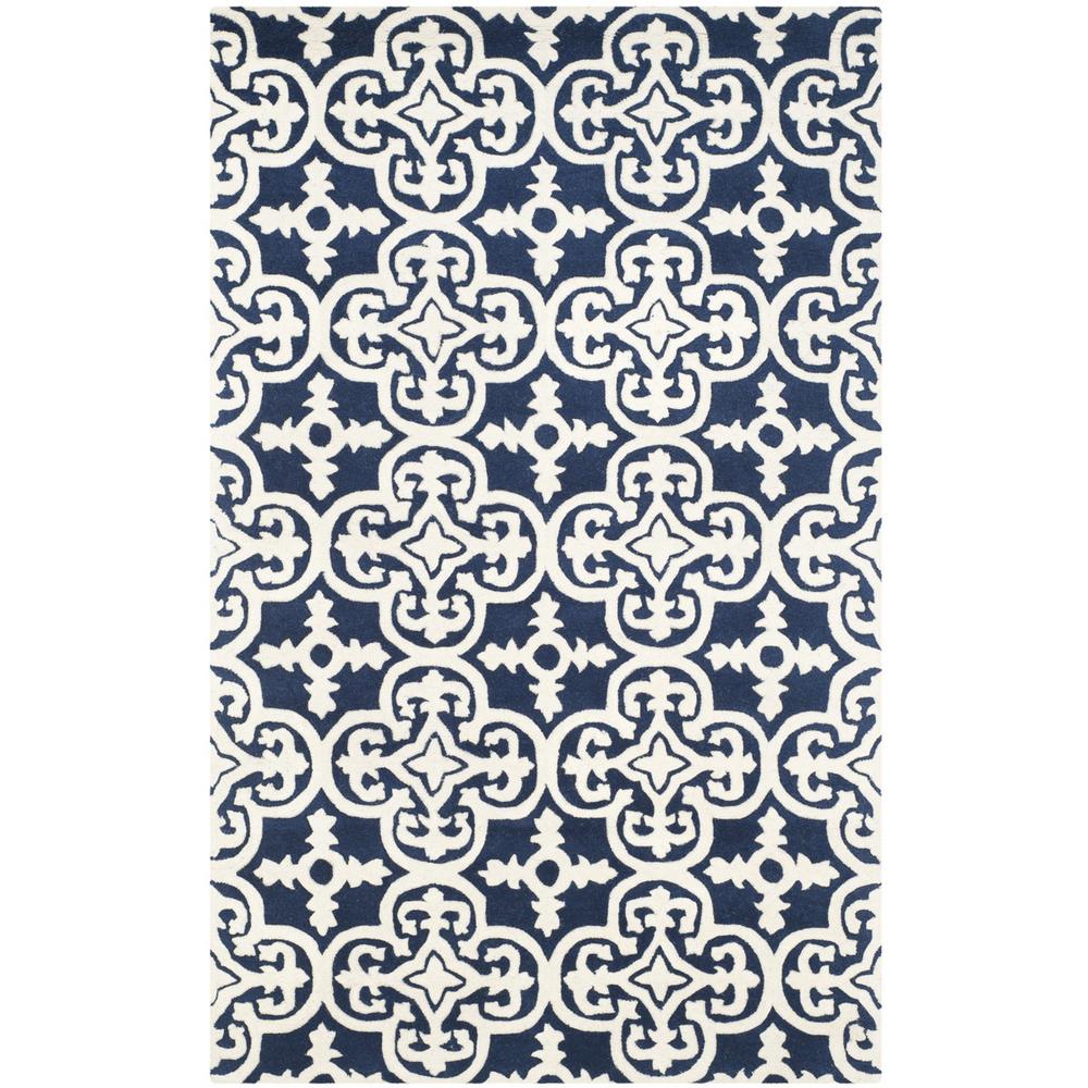 CHATHAM, DARK BLUE / IVORY, 5' X 8', Area Rug, CHT729C-5. Picture 1